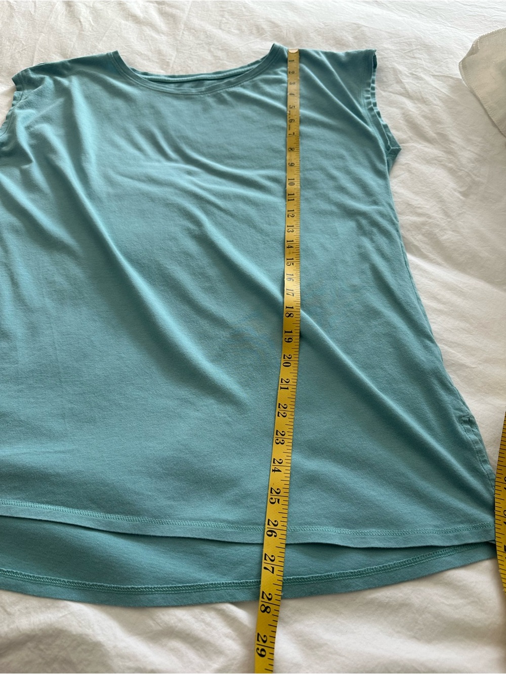 J. Jill Relaxed A-Line Tee in Teal, size large measurements - Picture 9 of 11